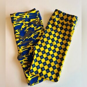 Boy Scout of America Blue & Yellow Girls Leggings - Size 12 Set of 2